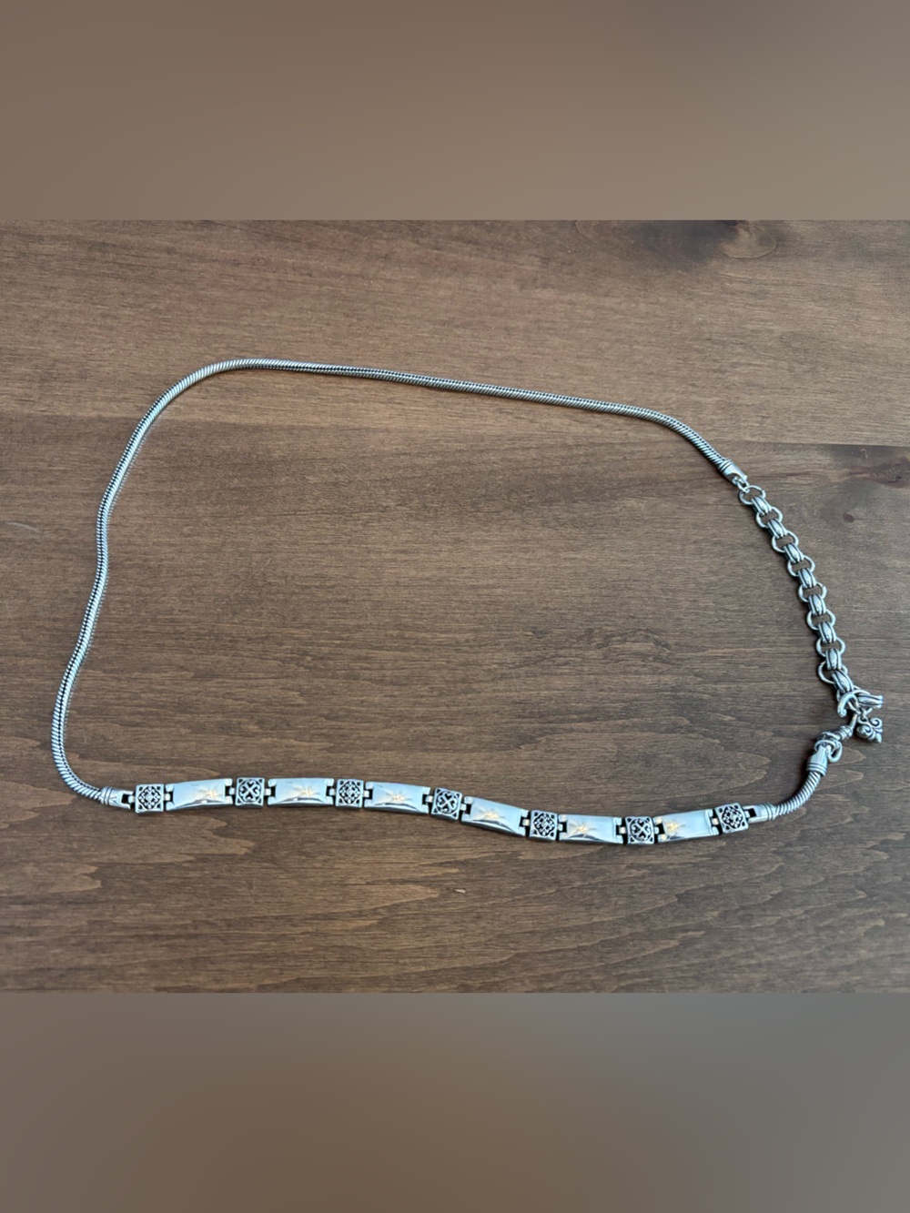 Brighton Tribeca Silver Tone Etched Scroll Link Adjustable Belt, Women’s Small - Picture 2 of 13